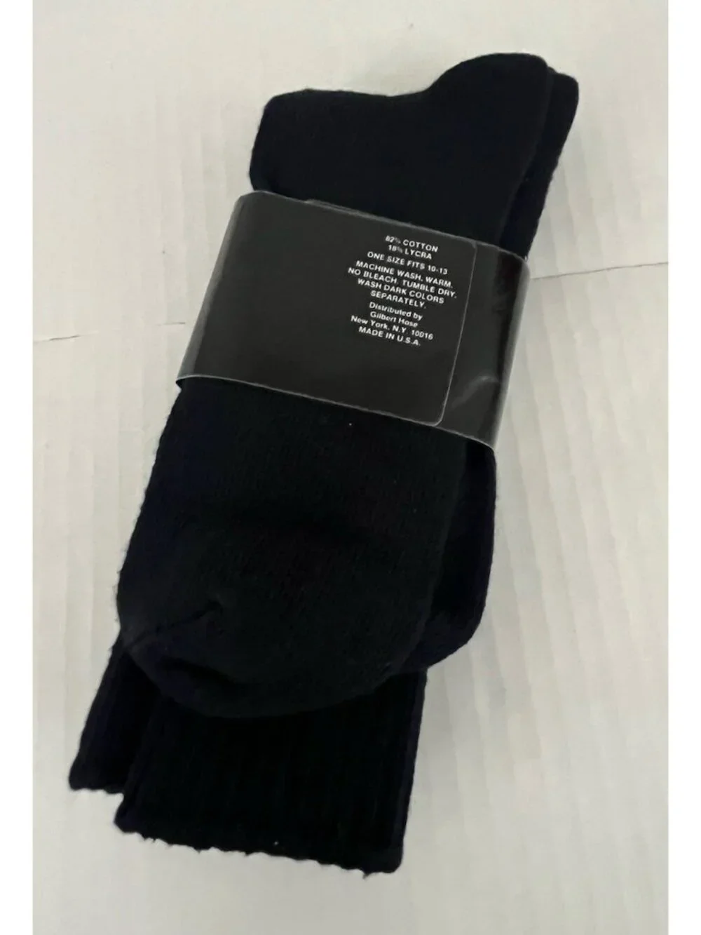 Vintage Pierre Cardin Men's 10-13 Cotton Blend Dress Socks Black 2pr NWT USA